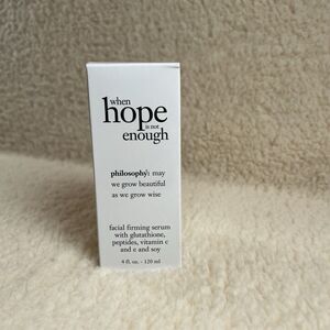 BIG 4oz Philosophy When Hope is not Enough Facial Firming Serum- NEW